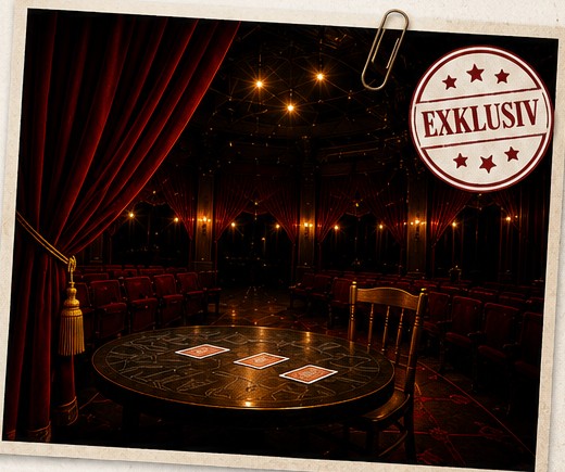 Dunkles Theater mit Kartentisch